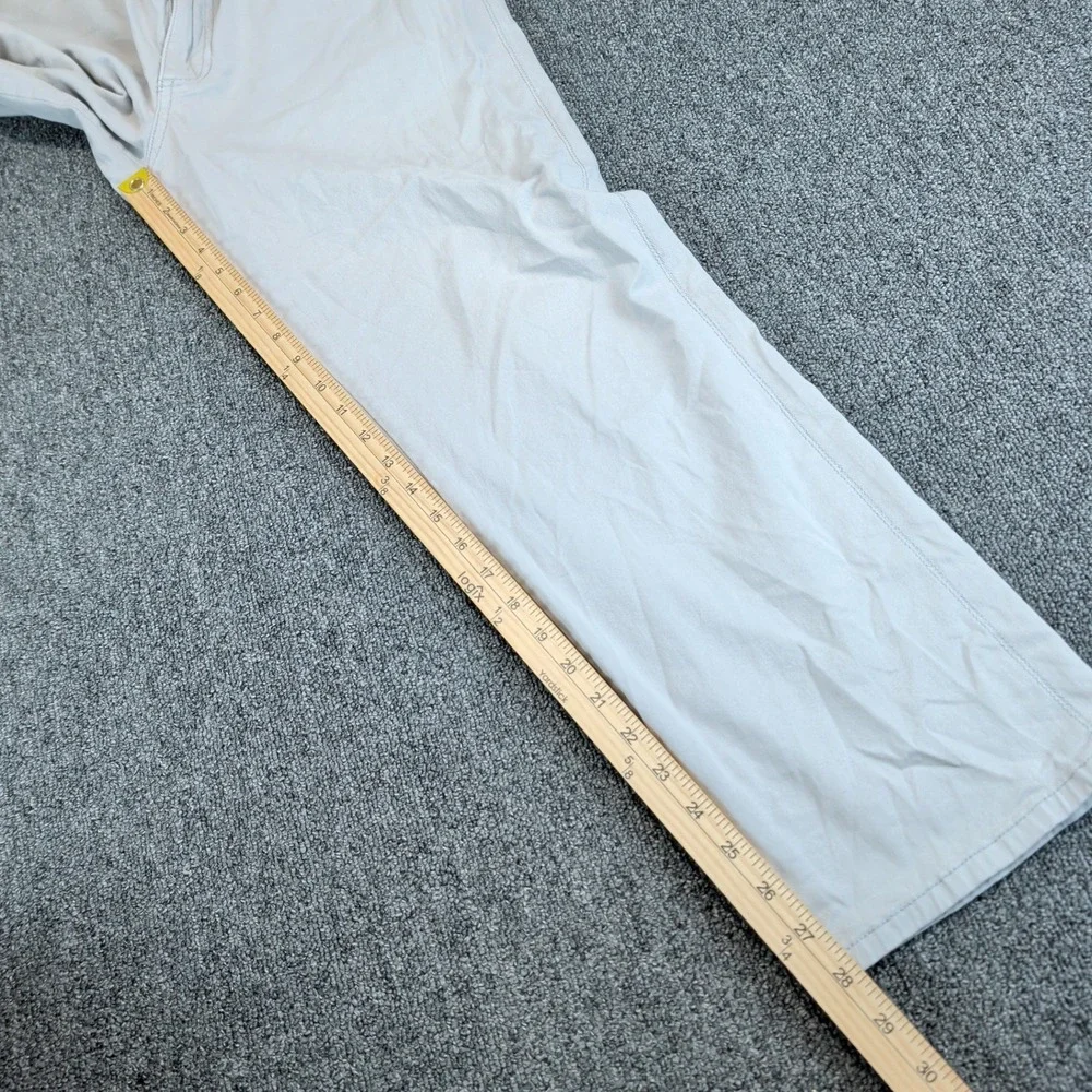 Johnnie-O West Coast Prep Mens 34x30 Light Gray Cotton Stretch 5 Pocket Pants
